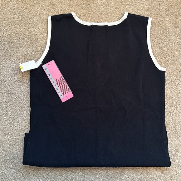 Stonebridge Signature Black and White Ribbed Tank Top New With Tags Size Small - Picture 8 of 8